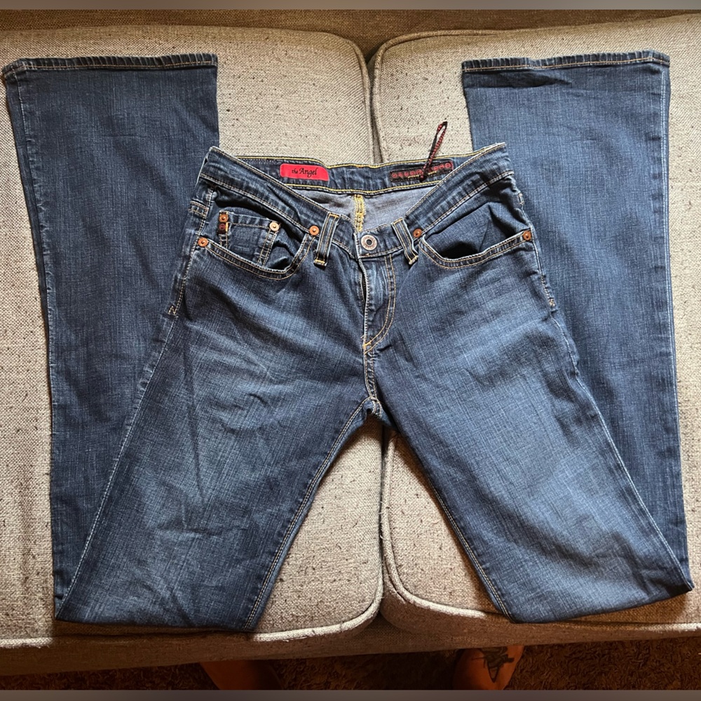 Ag Adriano Goldschmied Blue Flare Leg Jeans
